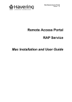 Remote Access Portal RAP Service Mac Installation and User Guide