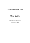 TranEd Version Two User Guide