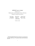 MPICH User's Guide Version 3.1.3 Mathematics and Computer