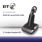 BT Cordless Headset H55 Quick Set
