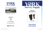 Operating Instructions - York Survey Supply Centre
