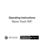 Operating Instructions Myson Touch WiFi