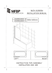 INSTALLATION AND USE 800x1400mm BATH SCREEN