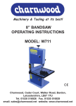 8” BANDSAW OPERATING INSTRUCTIONS MODEL: W711