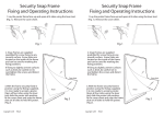 Security Snap Frame Fixing and Operating Instructions