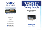 Operating Instructions - York Survey Supply Centre