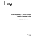 Intel® S845WD1-E Server Board Troubleshooting Guide