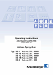 Operating instructions and spare parts list Airless