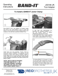 J00169 JR. Tool Adapter Operating Instructions - Band-It
