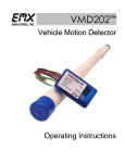 VMD202 Vehicle Motion Detector Operating Instructions