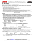 Installation and Troubleshooting Guide