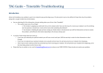 TAG Guide – Timetable Troubleshooting