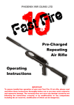 Pre-Charged Repeating Air Rifle Operating Instructions