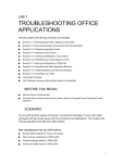TROUBLESHOOTING OFFICE APPLICATIONS