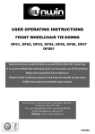 USER OPERATING INSTRUCTIONS