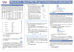 Word 2013 - Special Mail Merge Techniques & Troubleshooting