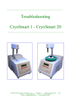 Troubleshooting CryoSmart 1
