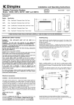 Installation and Operating Instructions Dimplex Convector Heaters