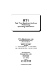 Real Time Spectrum Analyser Preliminary Operating Instructions