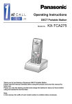 Panasonic KX-TCA275 User Guide