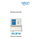 Operating Ins Ultrasonic Fl Operating Instructions Ultrasonic