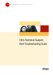 Citrix Technical Support: Brief Troubleshooting Guide