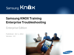 Samsung KNOX Training Enterprise Troubleshooting