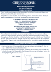 INSTALLATION/OPERATING INSTRUCTIONS FOR C100SLK