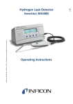 Operating Instructions Hydrogen Leak Detector Sensistor