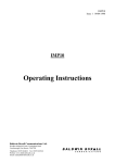 IMP10 Operating instructions