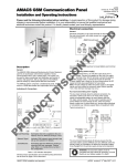 AMACS GSM installation and operating instructions