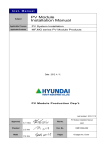 PV Module Installation Manual