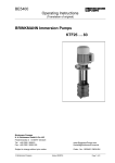 BE5400 Operating Instructions BRINKMANN Immersion Pumps