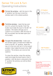 Sensei Tilt Lock & Turn Operating Instructions