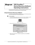 DSS ScanBay™ Device Recovery Software Operating Instructions