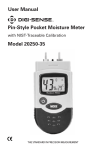 User Manual Pin-Style Pocket Moisture Meter Model 20250-35