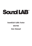 SoundLab Cable Tester G027EA User Manual