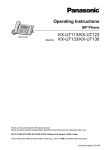 Panasonic KX-UT123X Manual