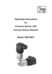 Operating Instructions for Pressure Sensor with Ceramic Sensor