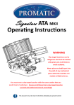 Signature ATA MKII Operating Instructions