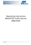 Operating Instructions MAGSTOP Traffic Barrier MBE35/50