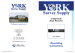 Operating Instructions - York Survey Supply Centre