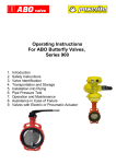 Operating Instructions For ABO Butterfly Valves, Series 900