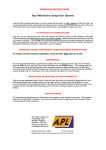 OPERATING INSTRUCTIONS Seip TM80 Electric Garage Door