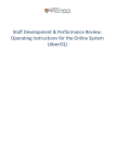 Staff Development & Performance Review: Operating Instructions for