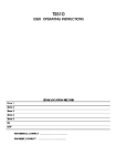 USER OPERATING INSTRUCTIONS OPERATING INSTRUCTIONS