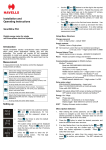 Installation and Operating Instructions