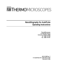 Nanolithography for AutoProbe Operating Instructions