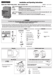 Installation and Operating Instructions