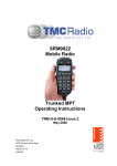 SRM9022 Mobile Radio Trunked MPT Operating Instructions